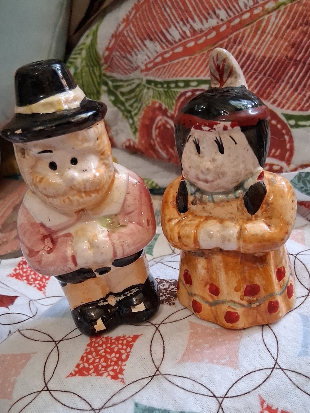 Pilgram & Indian Salt Pepper Shakers